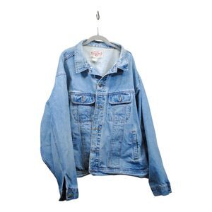 Vintage Western Wrangler Rugged Wear Blue Denim Jacket Men’s Size 4X Cowboy 90s